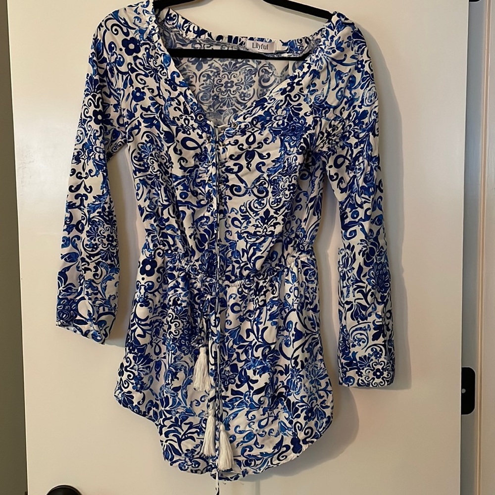 lilyful small blue romper